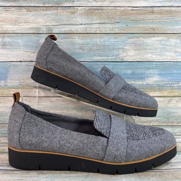 Dr. Scholl's Shoes - Dr Scholls Be Energized Webster Gray Wedge Loafer